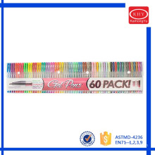 60 colors pvc bag packing multi function glitter gel pen